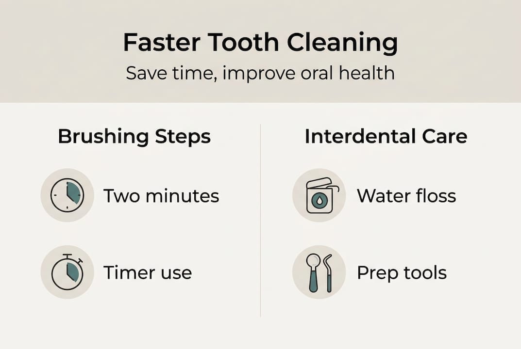 Infographic shows faster tooth cleaning steps