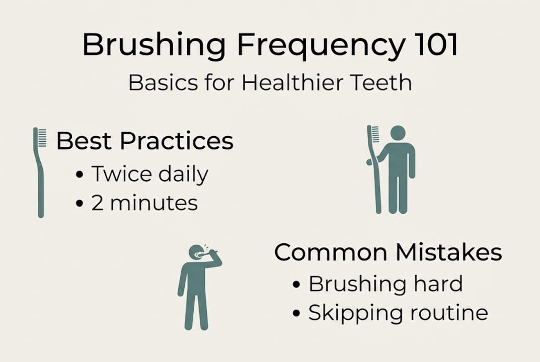 Infographic on brushing frequency best practices