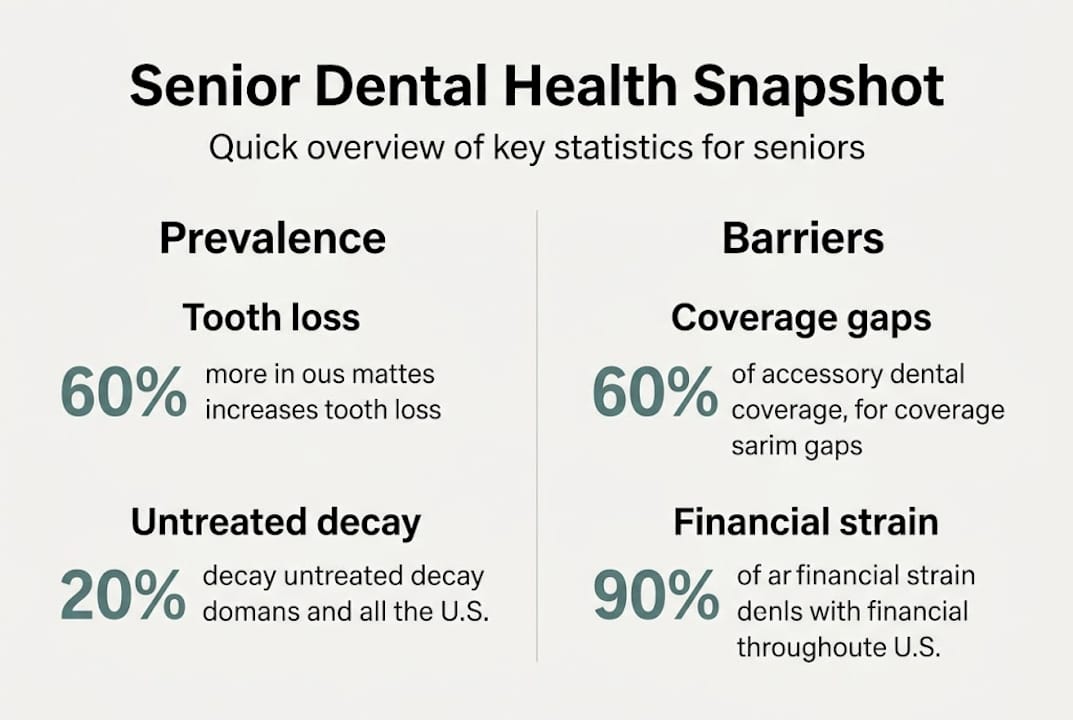 Infographic of senior dental health statistics