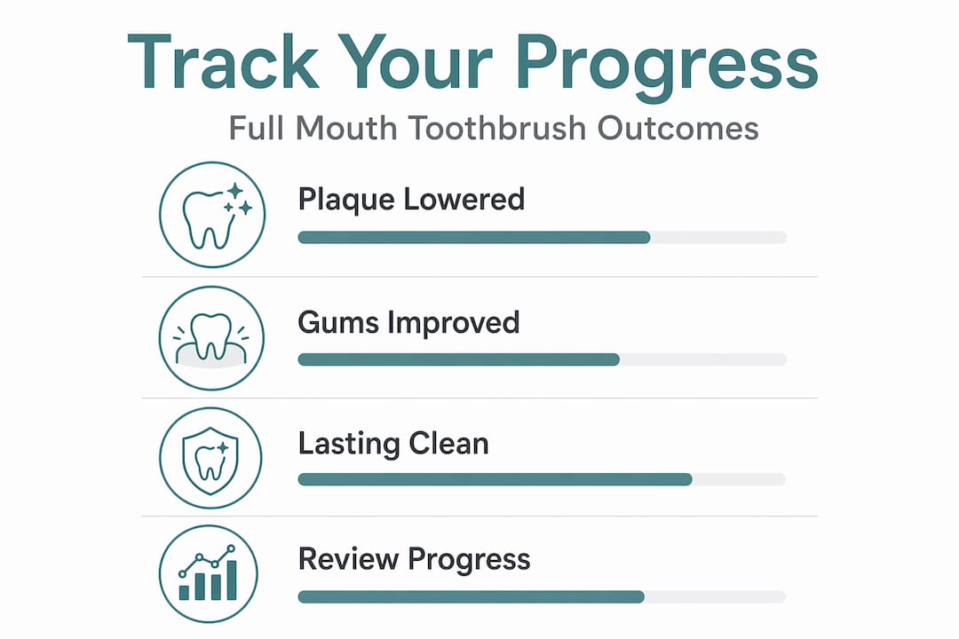 Infographic of brushing results and tracking steps