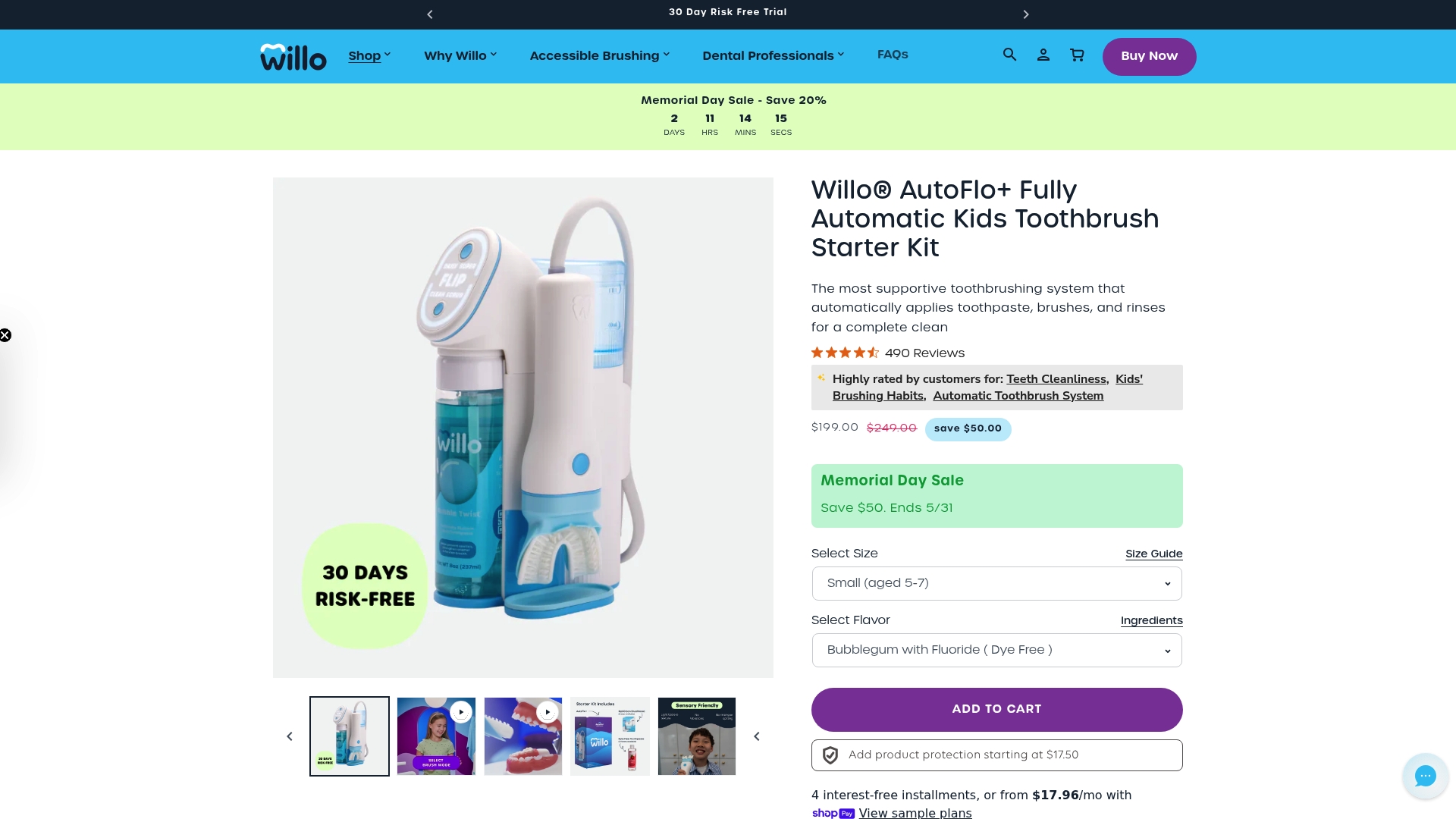 https://willo.com/products/autoflo-fully-automated-kids-toothbrush-starter-kit