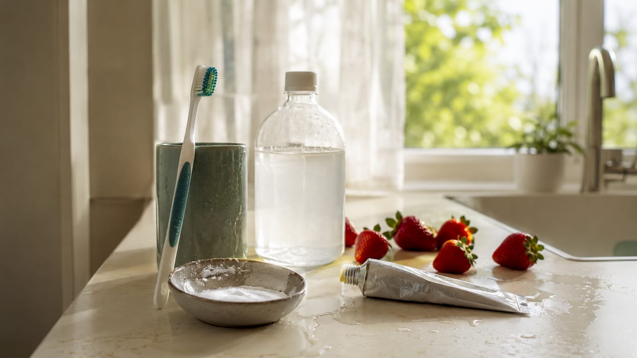 Oral care items for whitening smile daily