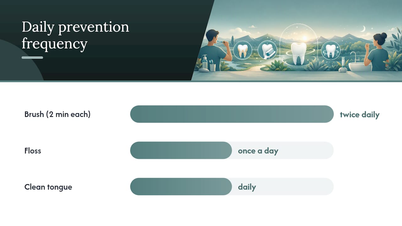 How to prevent tartar from building up — overview diagram