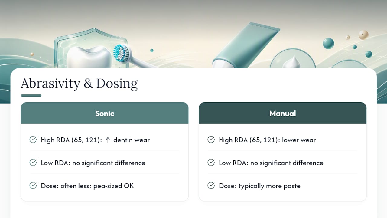 What the Research Says About Abrasion and Dosing — overview diagram