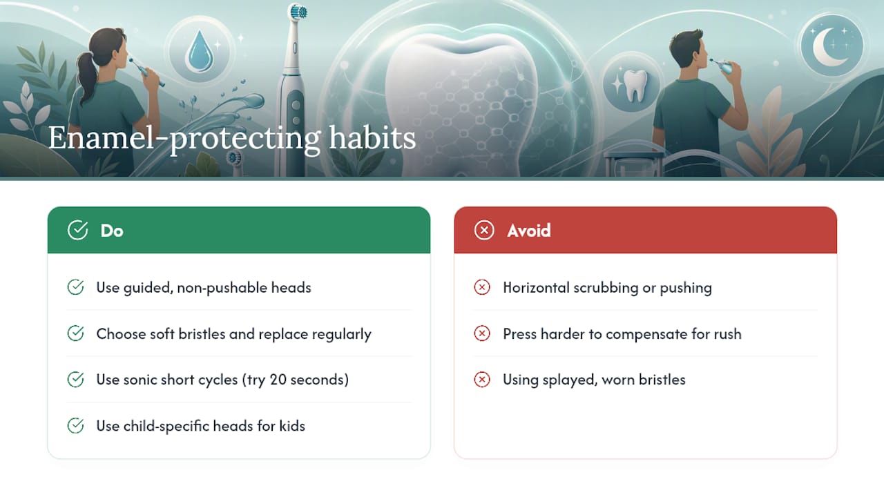 A Brush Built Around the Habits That Actually Protect Enamel — overview diagram