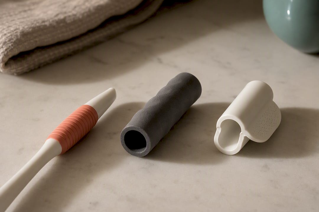 Illustrated thicker grip and assistive attachment