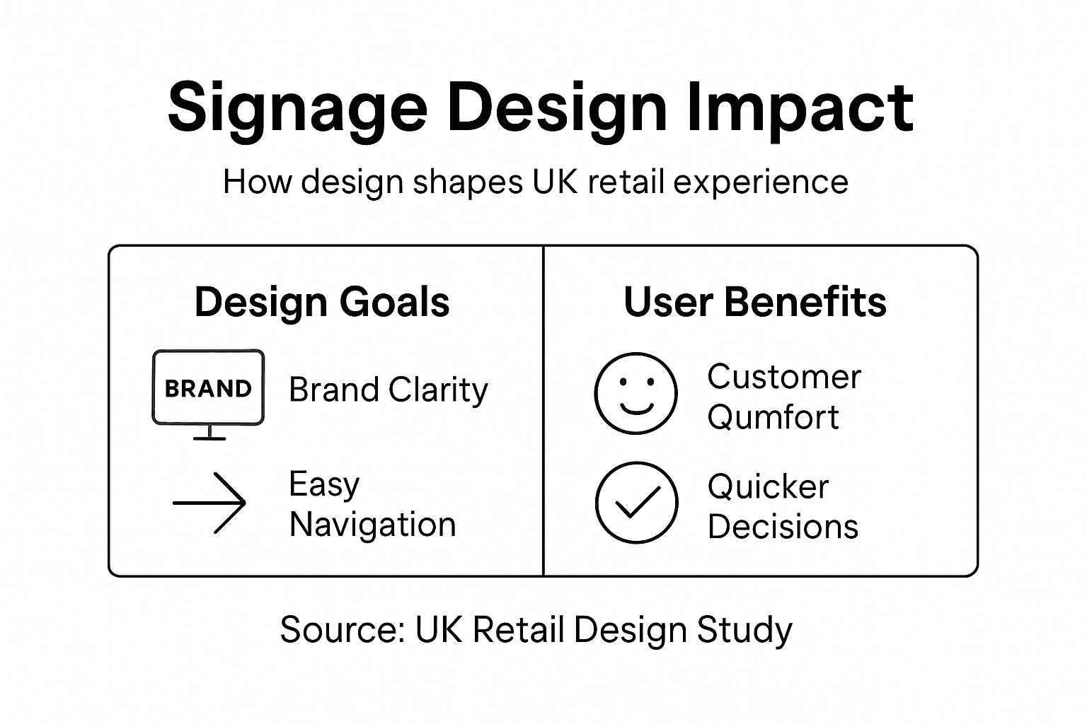 Infographic outlines signage design impact in UK retail