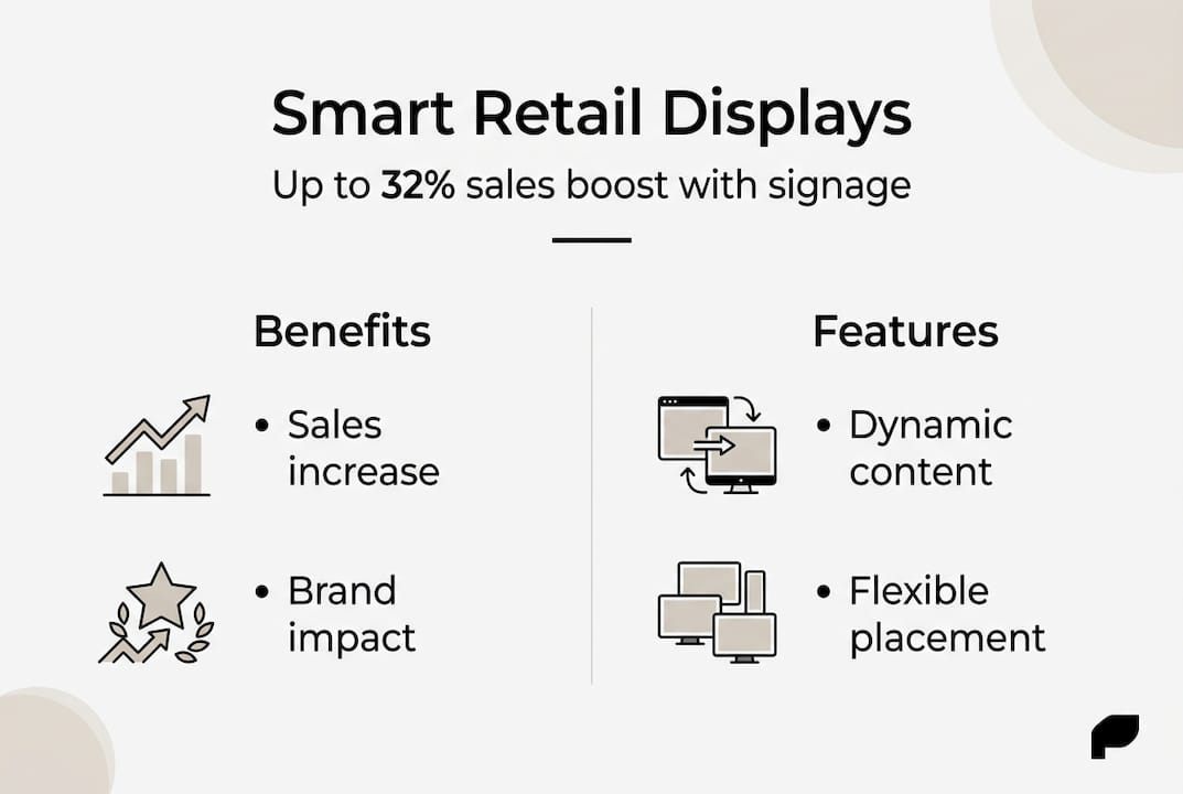 Infographic smart signage sales and features