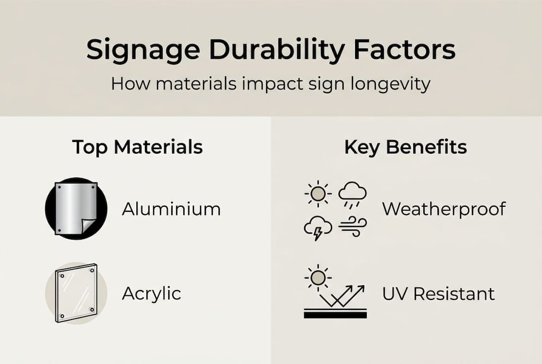 Infographic about factors in signage durability