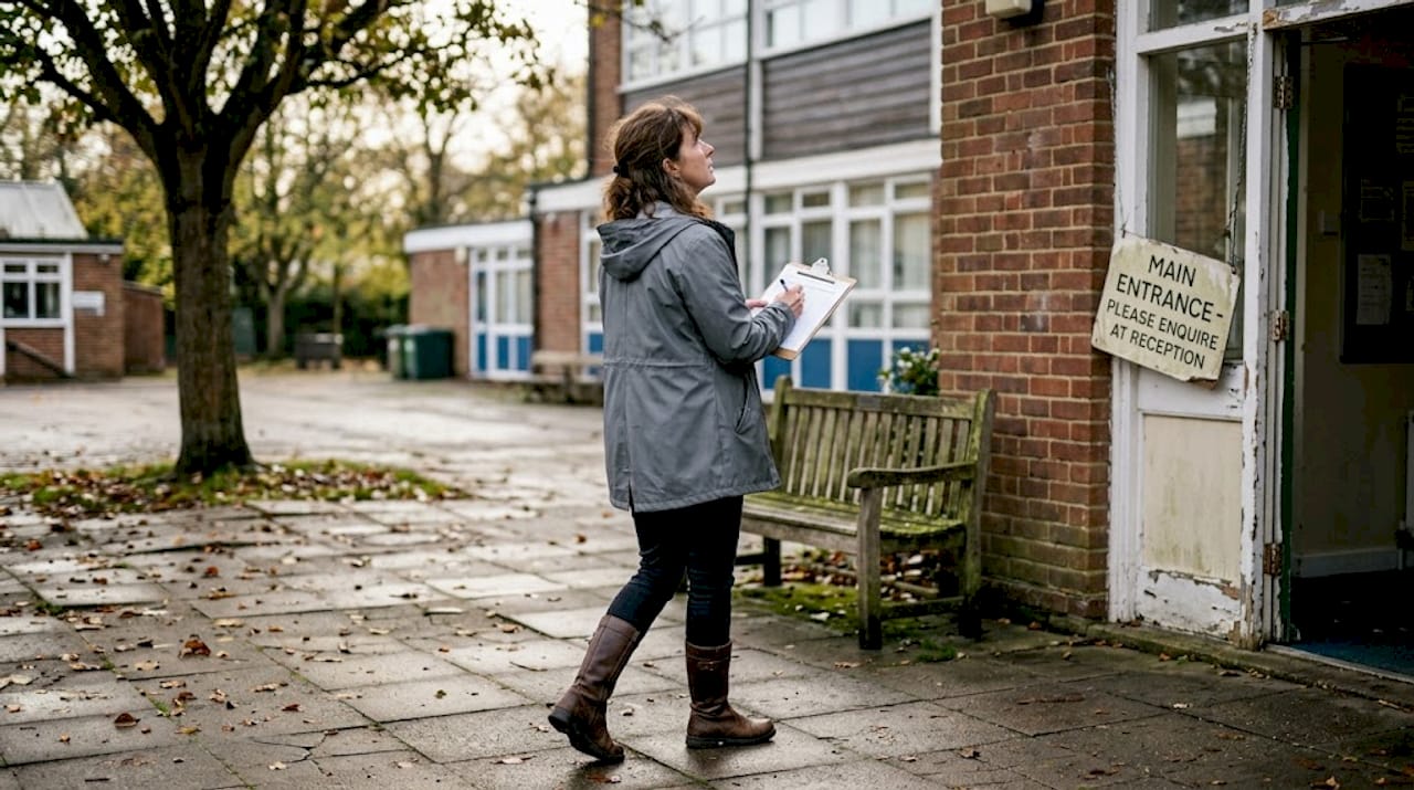 Site audit for school signage outdoors