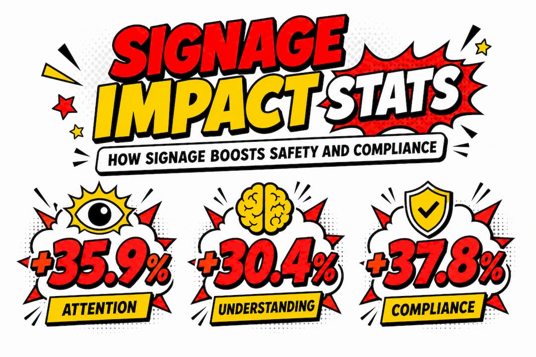Infographic with compliance, attention, understanding improvements
