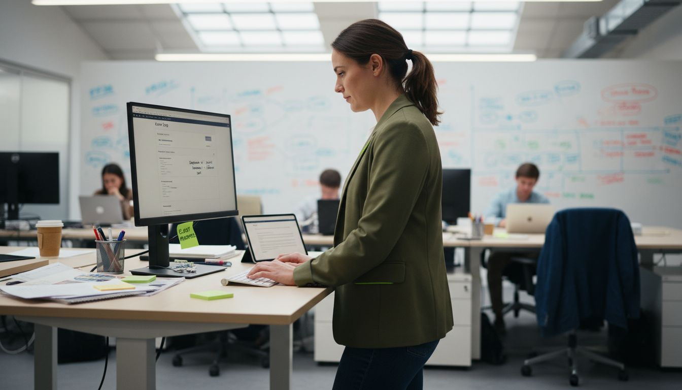 Sales manager crafting personalized SaaS offer