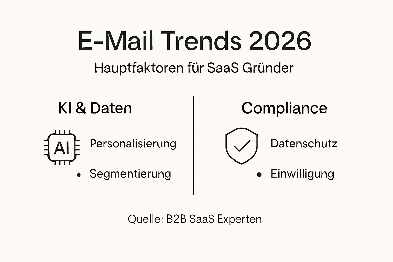 Diese Infografik gibt einen Überblick über aktuelle E-Mail-Trends im B2B-SaaS-Bereich.
