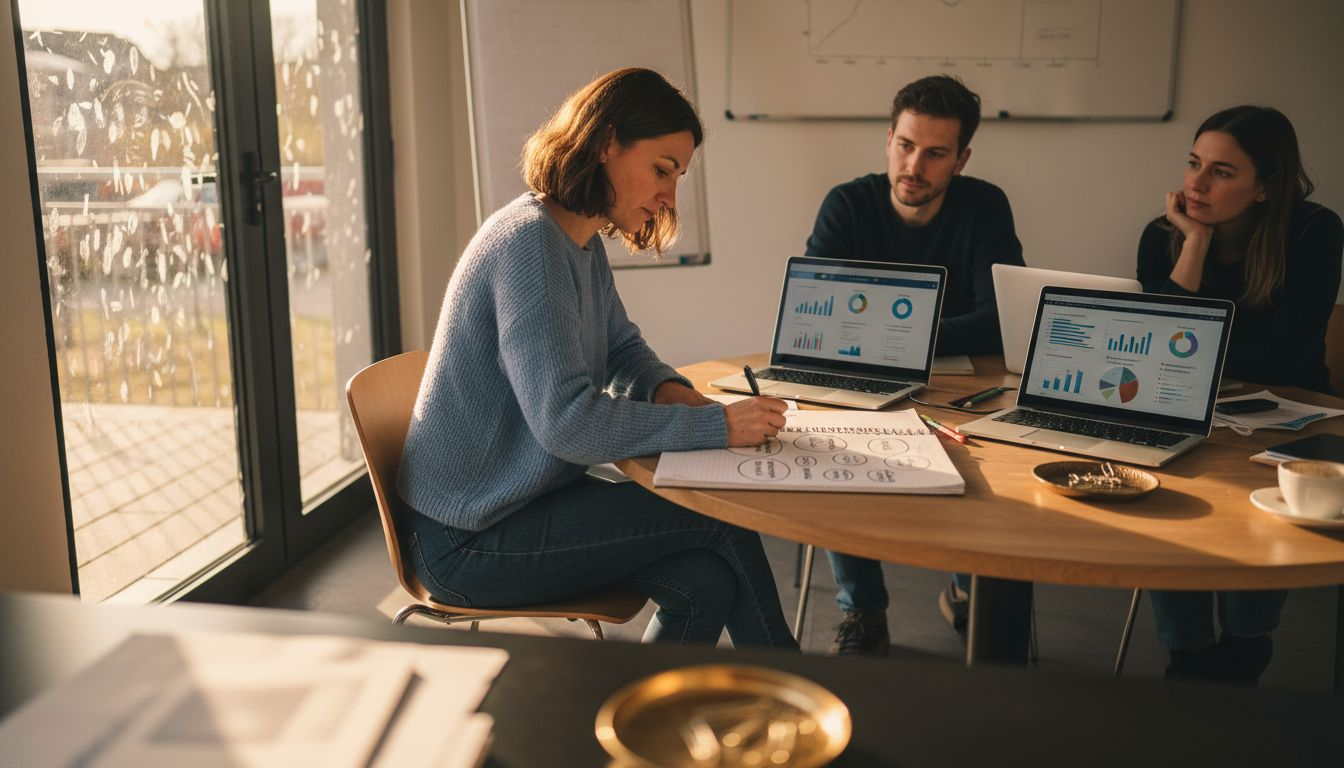 Ein Produktmanager entwirft eine Zielgruppen-Segmentierung für den idealen Kunden.