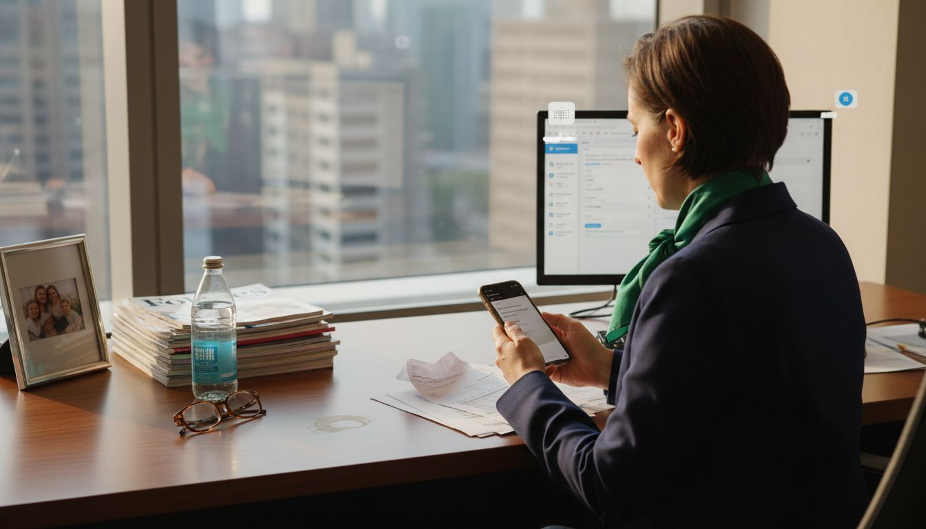 Decision maker reading personalized outreach email