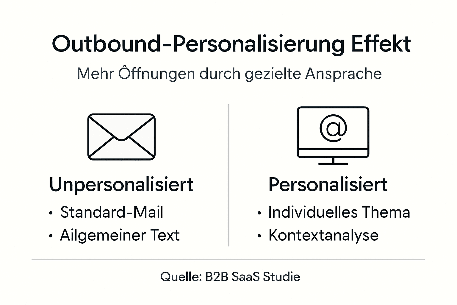 Infografik: Wie Personalisierung die Öffnungsrate beeinflusst – ein direkter Vergleich