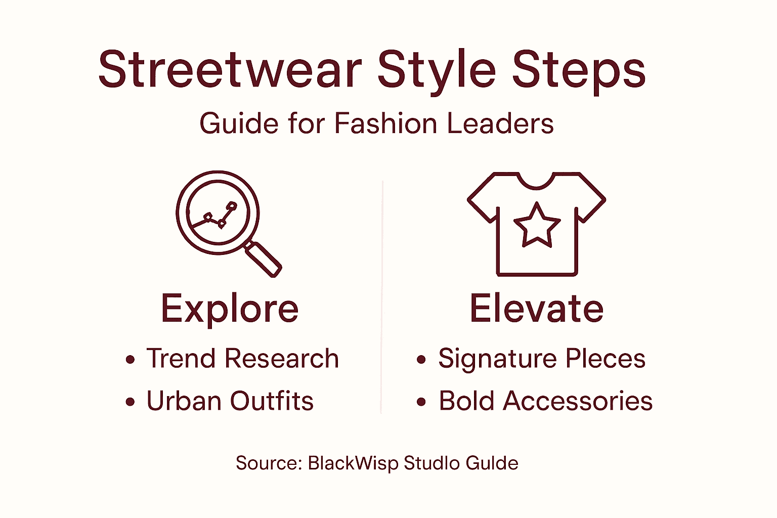 Infographic streetwear style guide steps