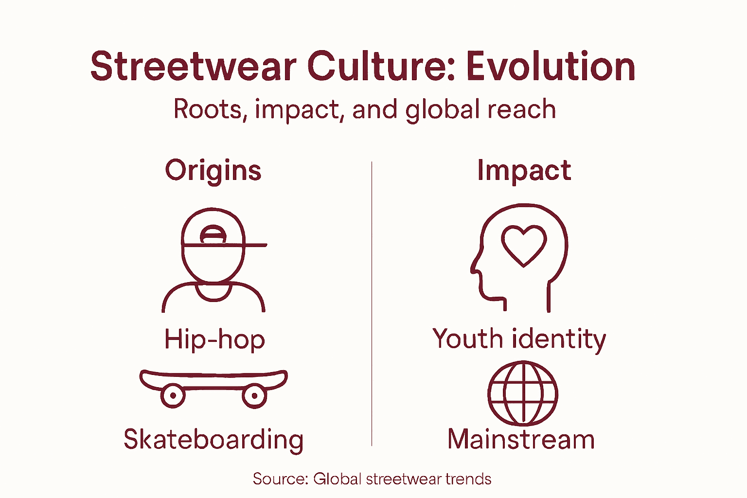 Infographic tracing streetwear evolution and influence