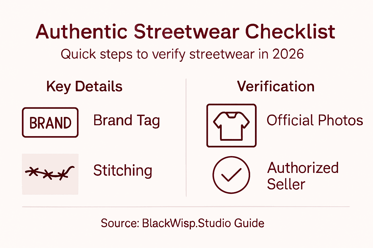 Infographic authentic streetwear checklist quick steps