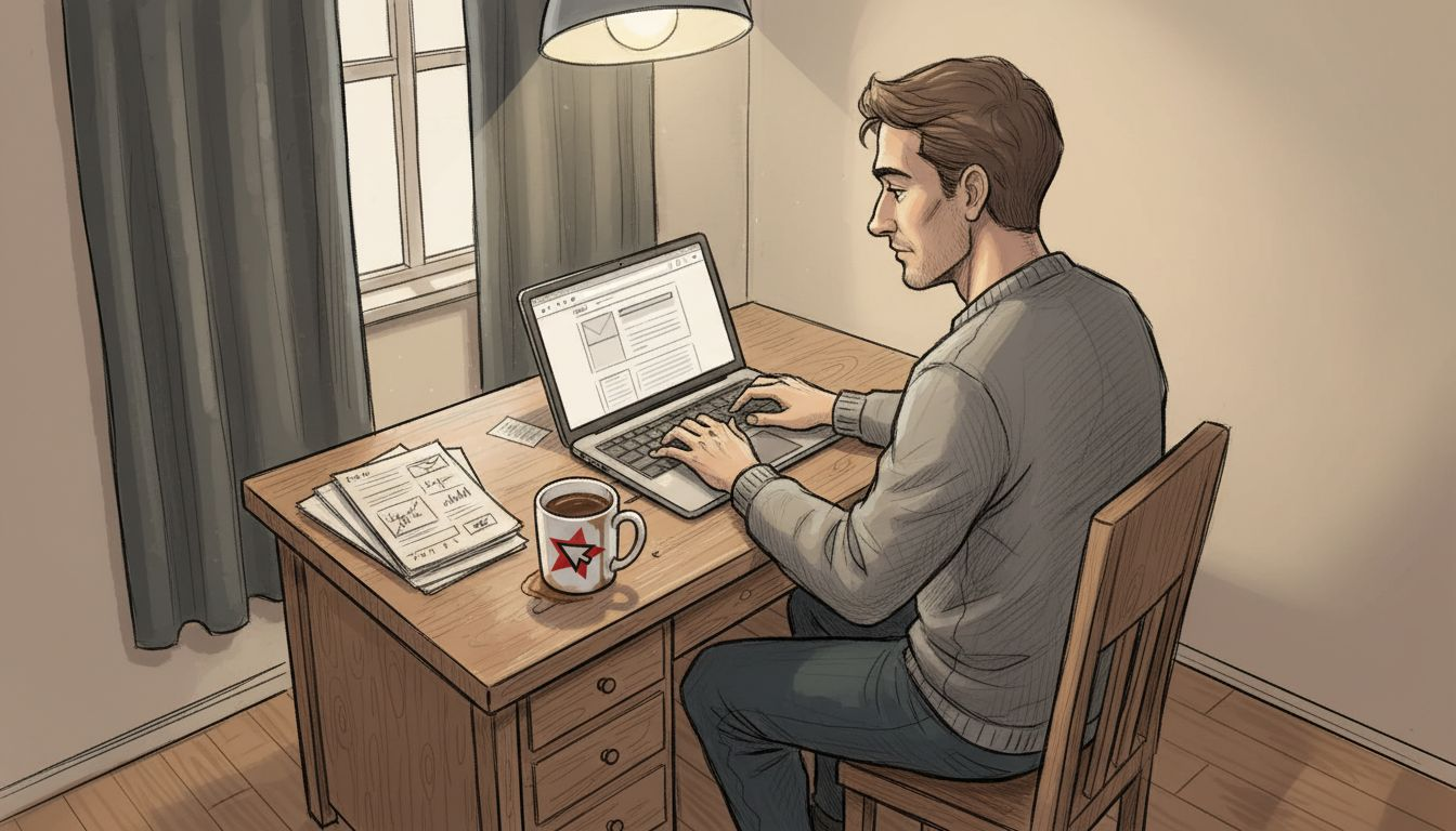 Osoba testująca działanie strony internetowej na laptopie