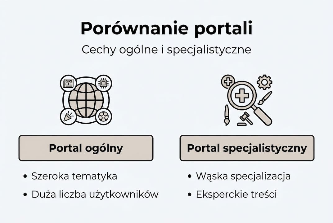 Infografika: serwis ogólnotematyczny czy branżowy – co wybrać?
