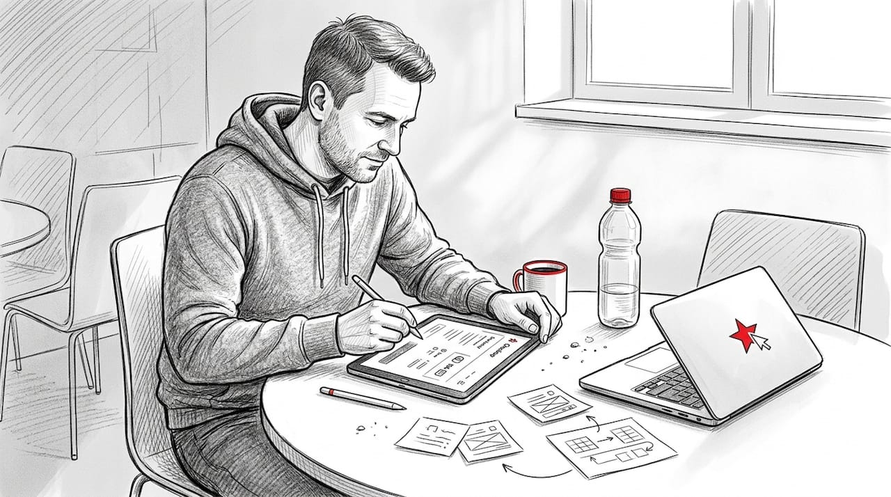 Projektant UX sprawdzający, jak działa proces finalizacji zamówienia w sklepie internetowym