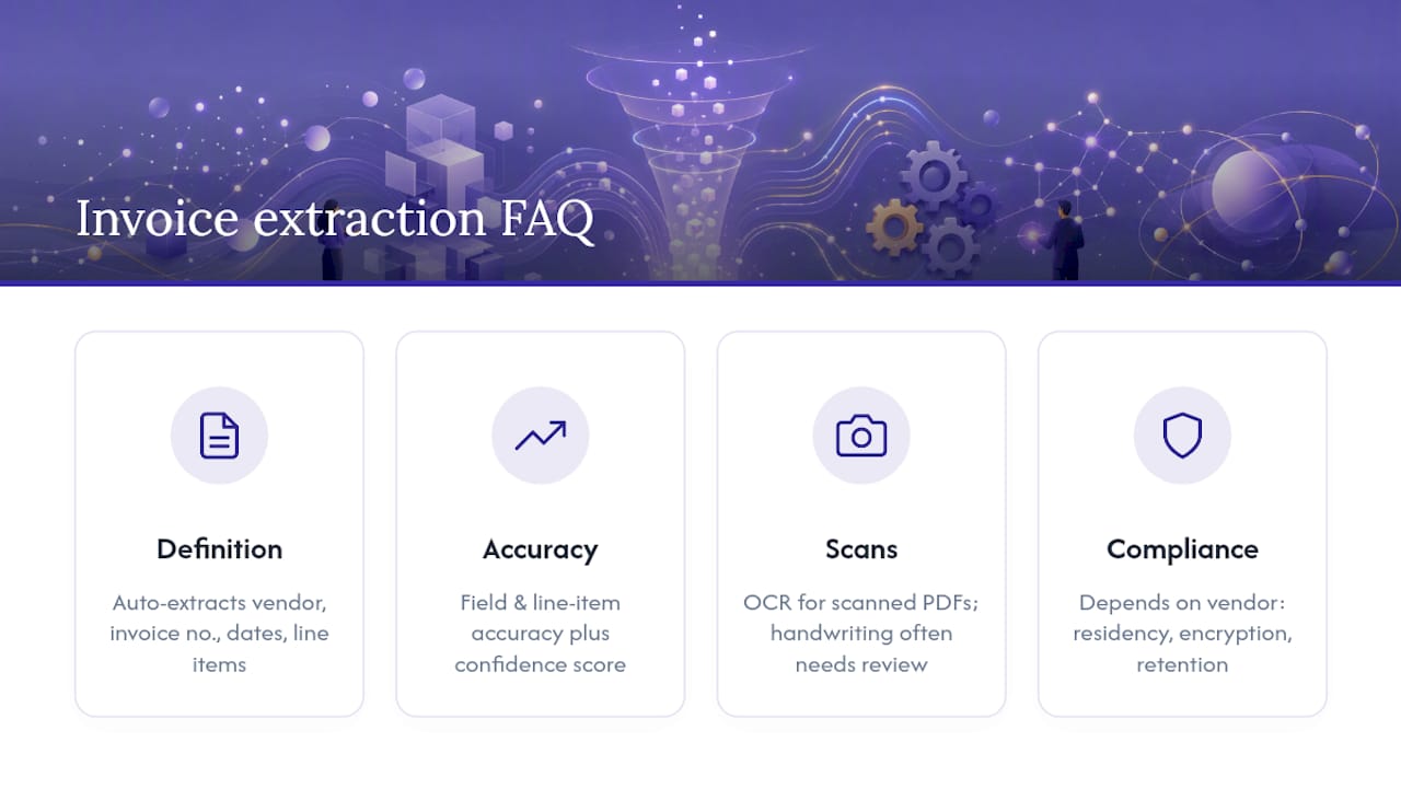 Frequently Asked Questions About Invoice Data Extraction — overview diagram