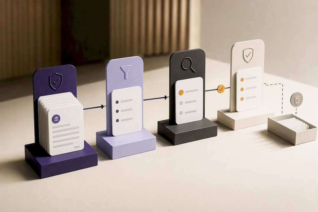 Illustration of secure invoice data pipeline