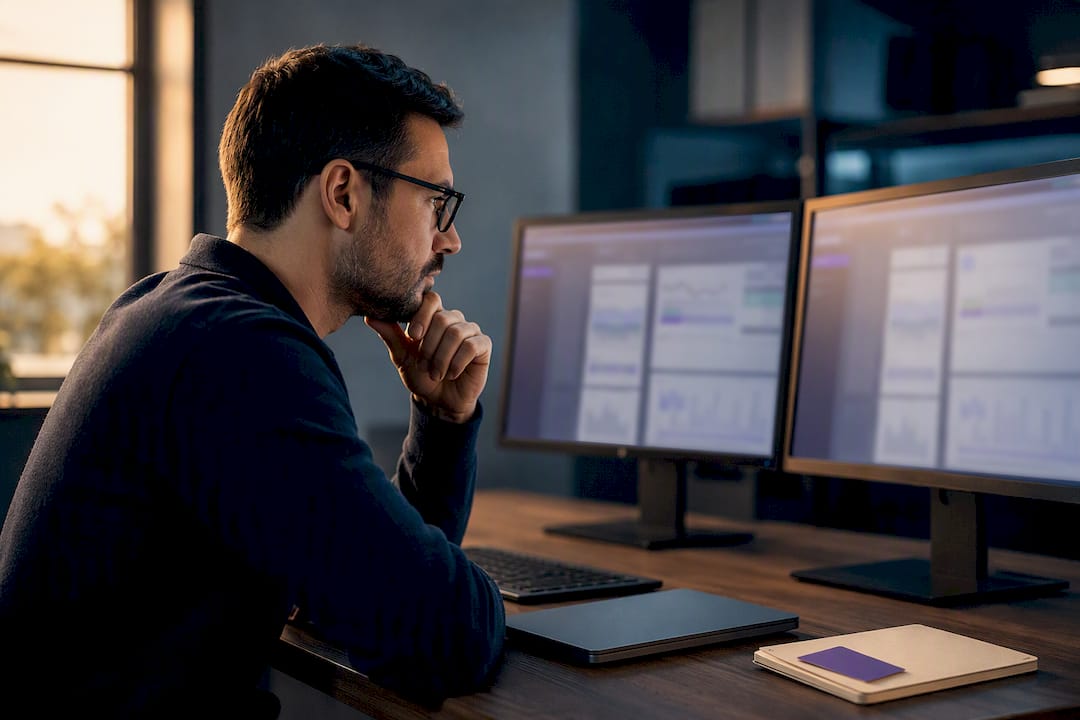 Engineer reviewing European bank connectivity