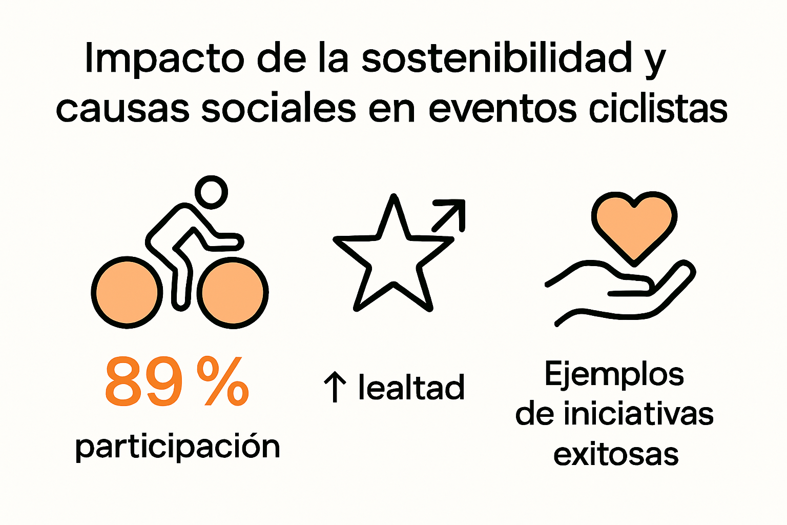 Infografía sobre sostenibilidad en marketing deportivo ciclismo
