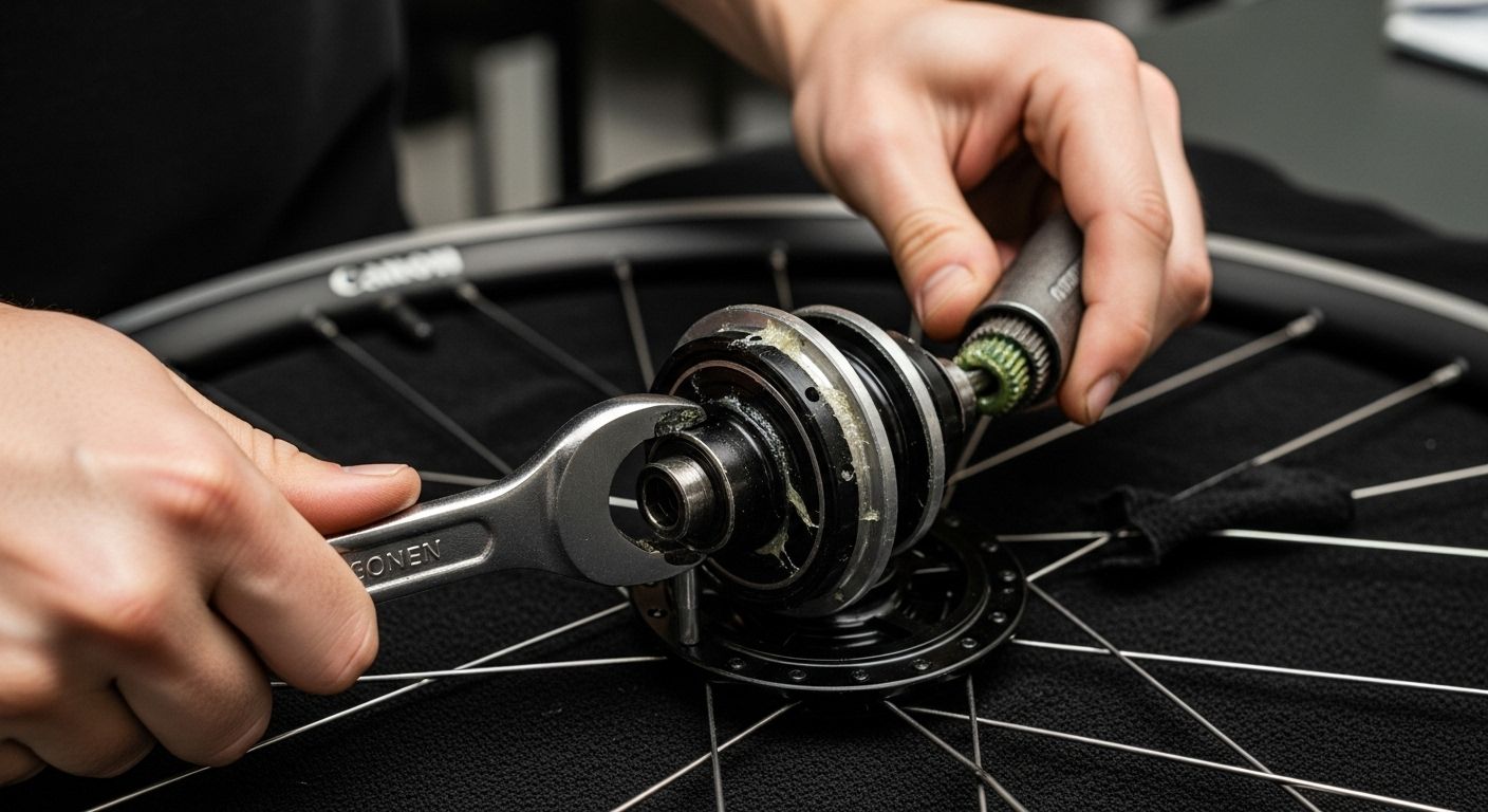 ajuste eje bicicleta proceso