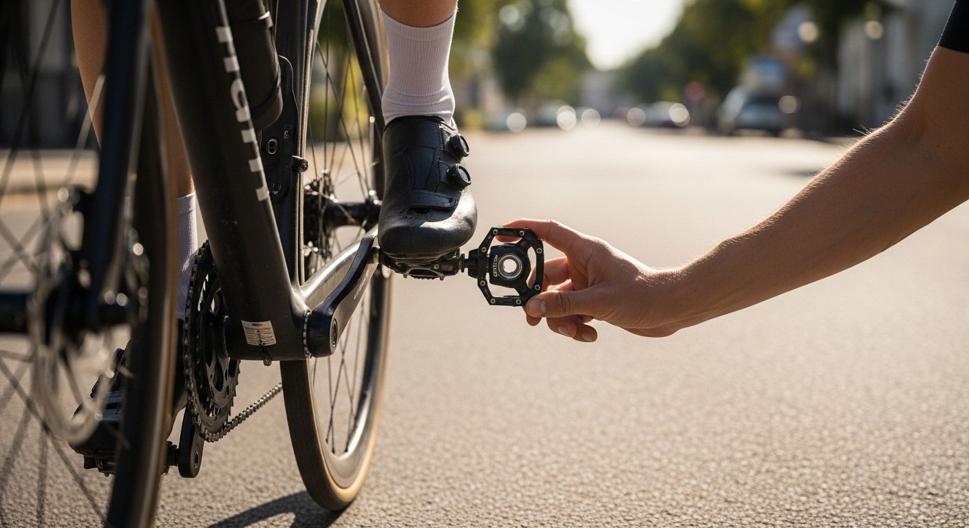 probar pedal bicicleta ajuste