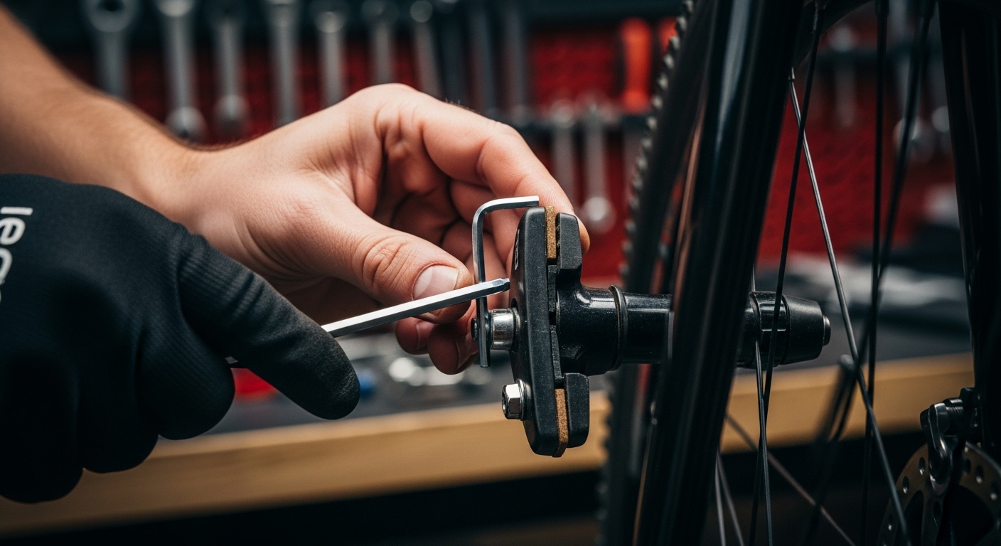 alinear zapata freno bici