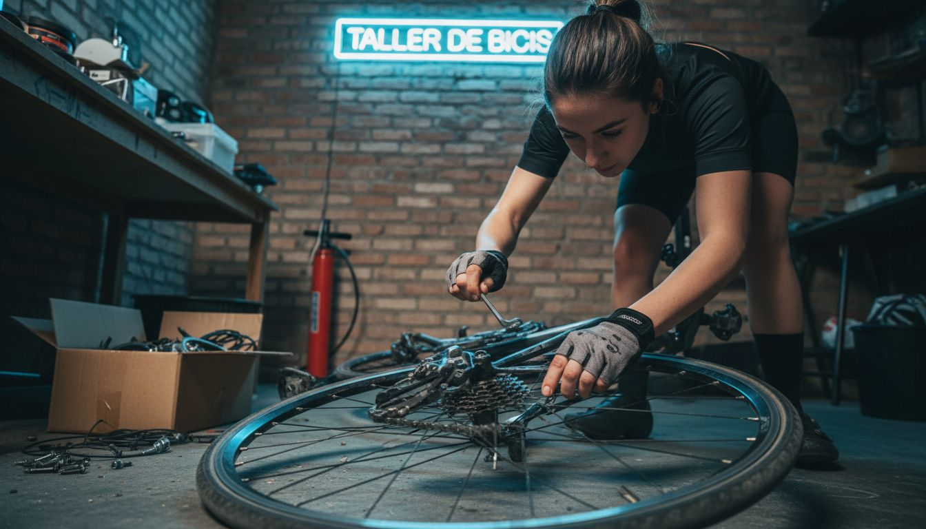 Ajuste manual de la cadena en los platos y piñones