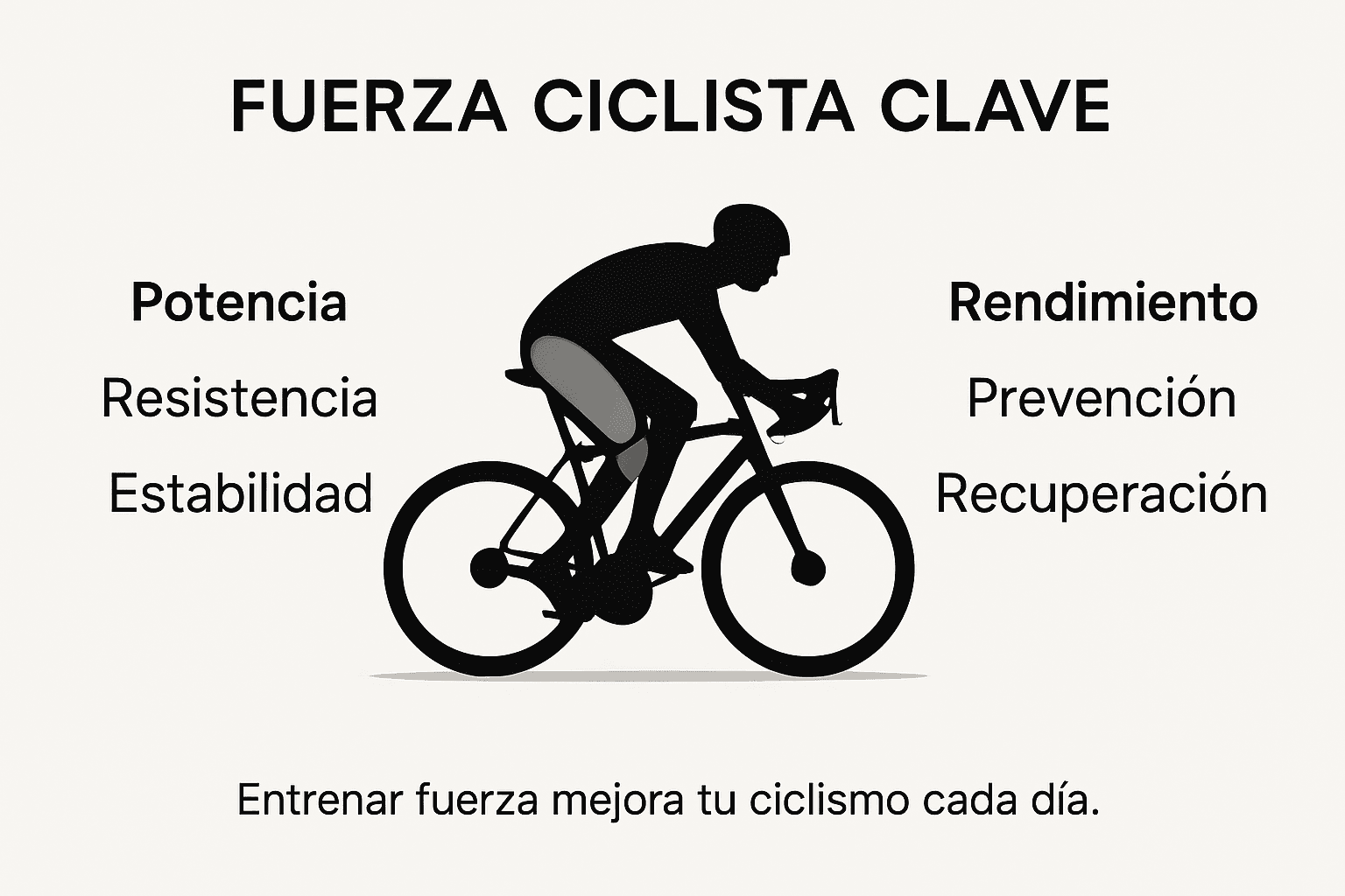 Infografía: los elementos esenciales de la fuerza en el ciclismo