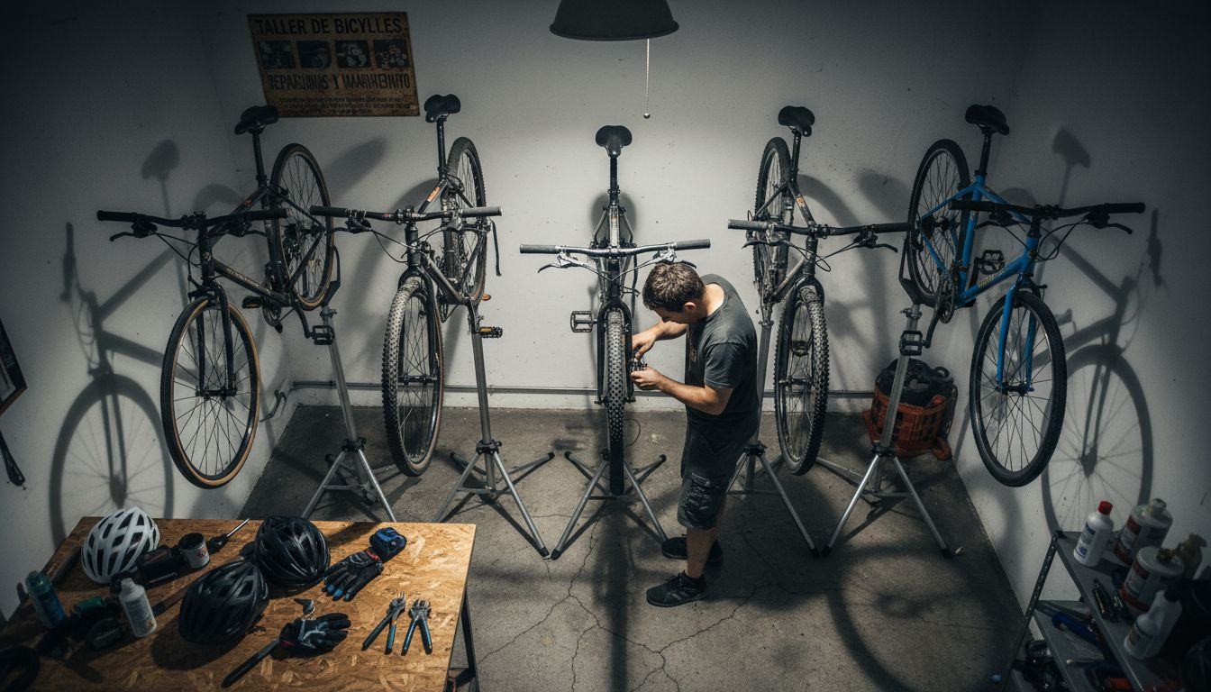 Variedad de bicicletas y accesorios imprescindibles