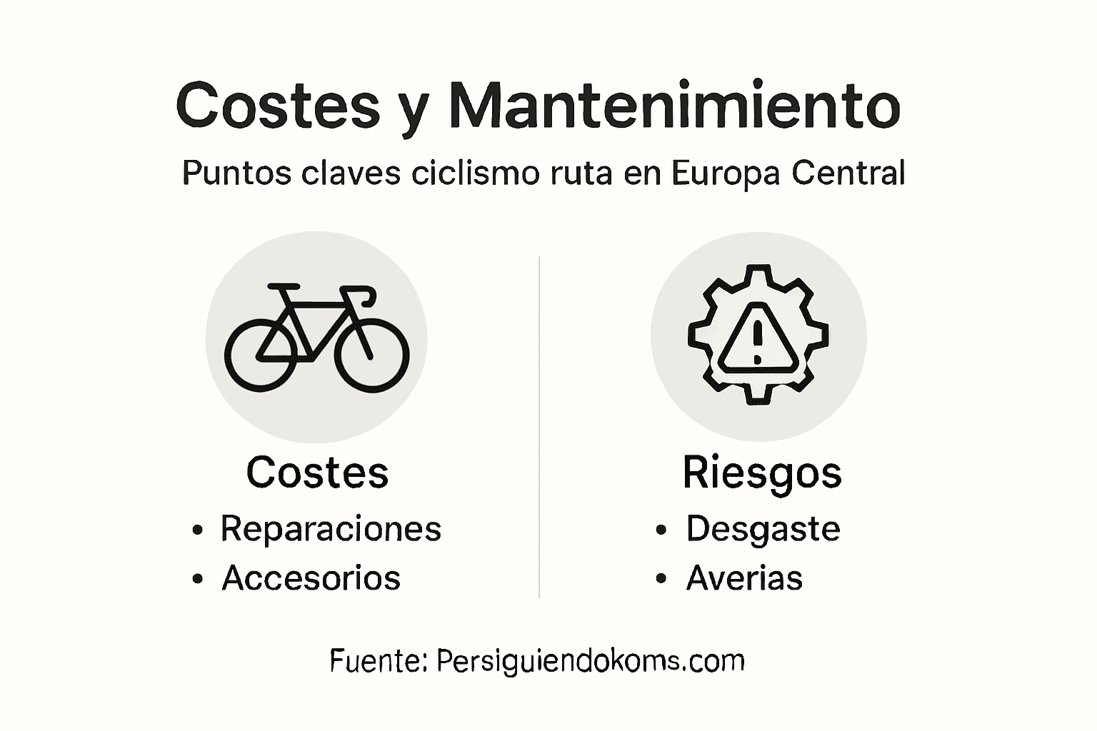 Guía visual sobre inversión y cuidados en ciclismo de carretera