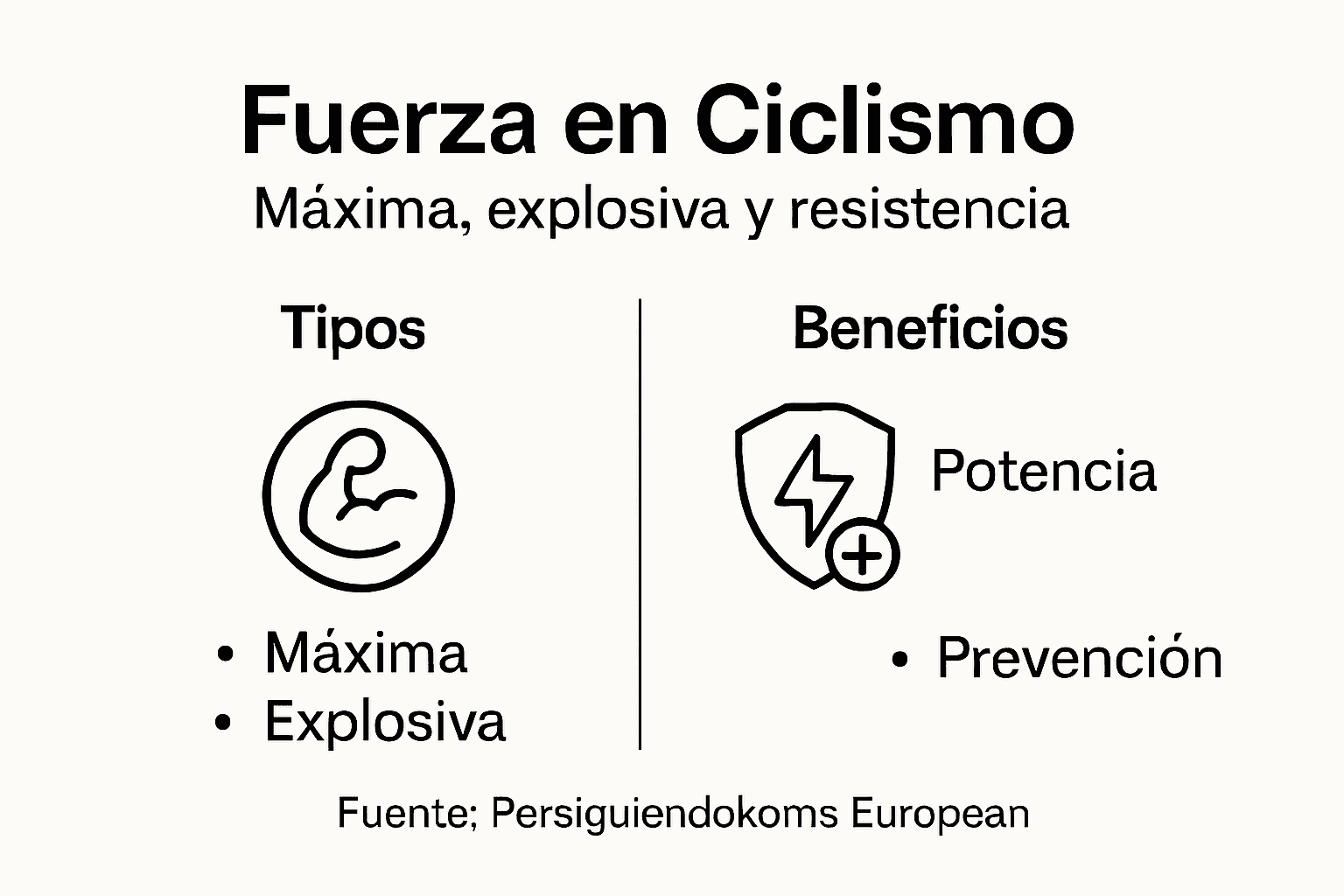 Guía visual sobre las diferentes formas de aplicar fuerza en el ciclismo