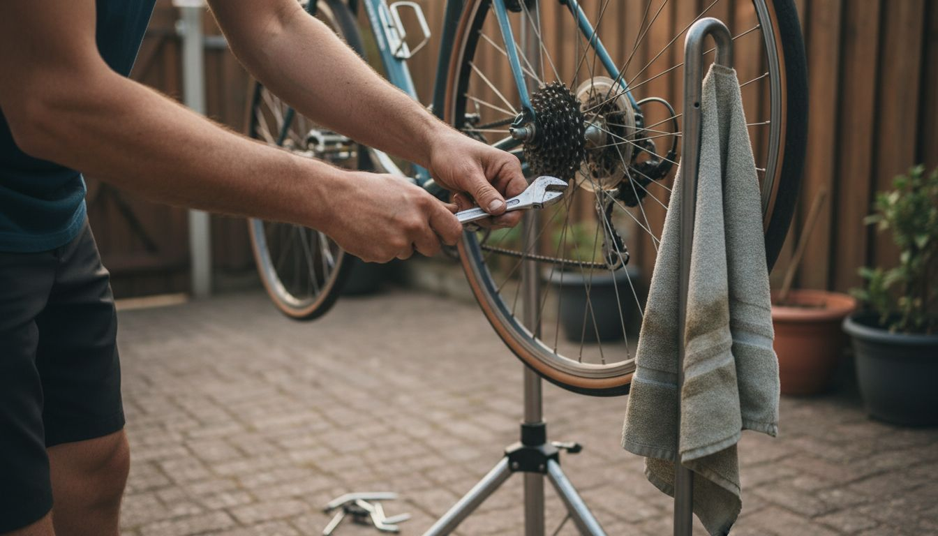 Una persona utilizando herramientas para quitar el piñón.