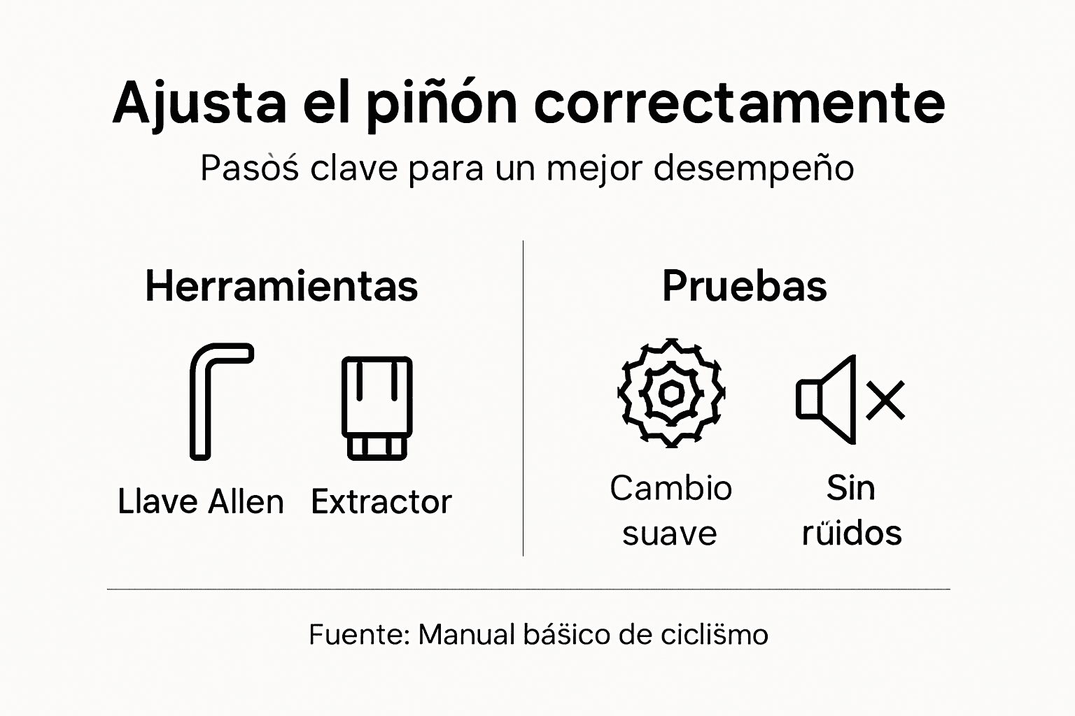 Guía visual para lograr el ajuste perfecto del piñón en tu bicicleta