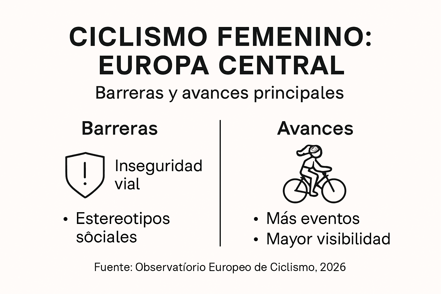 Infografía: retos superados y logros en el ciclismo femenino