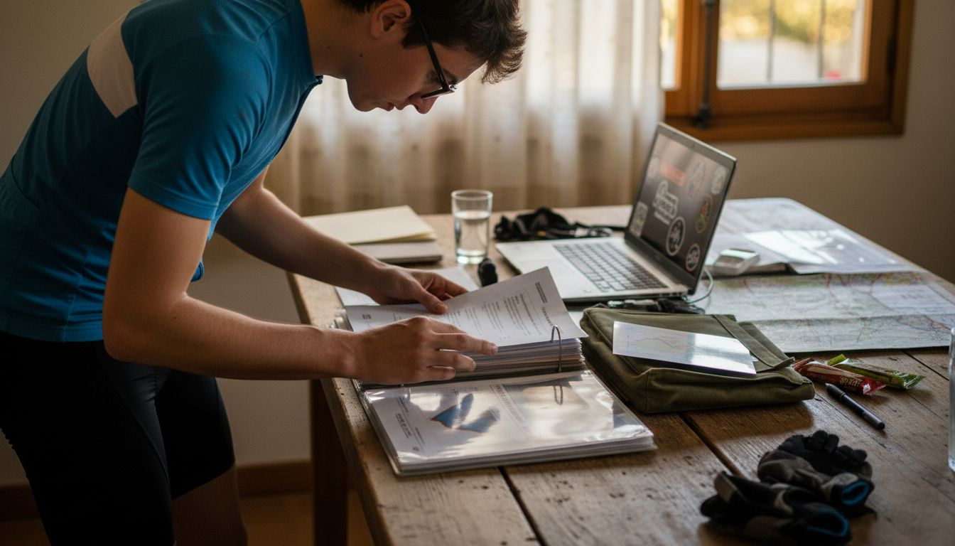 Archivo con toda la documentación necesaria para el evento de ciclismo