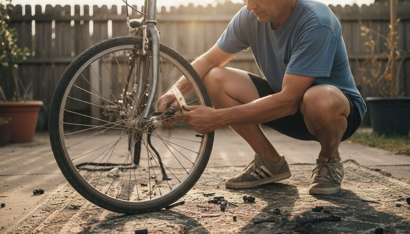 Colocando y ajustando la rueda delantera en la horquilla