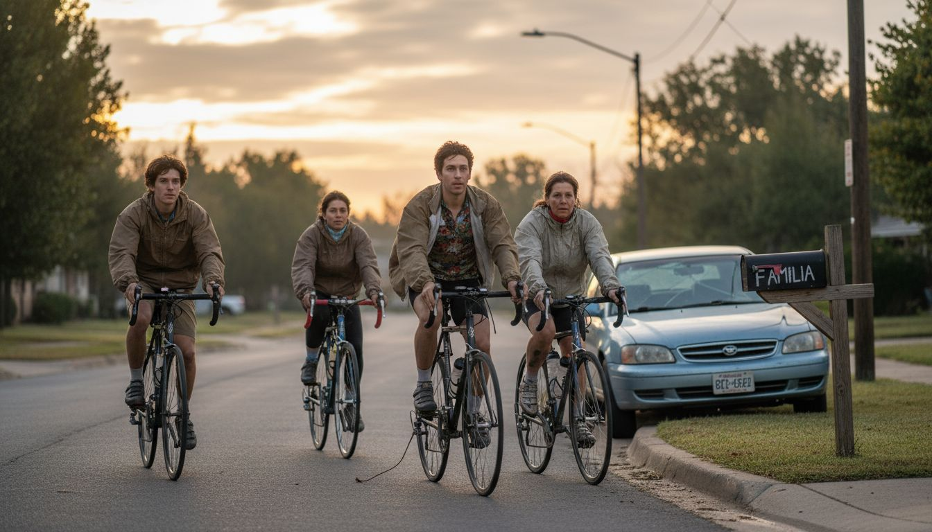 Por las mañanas, es común ver a ciclistas recorriendo las calles de los barrios residenciales.