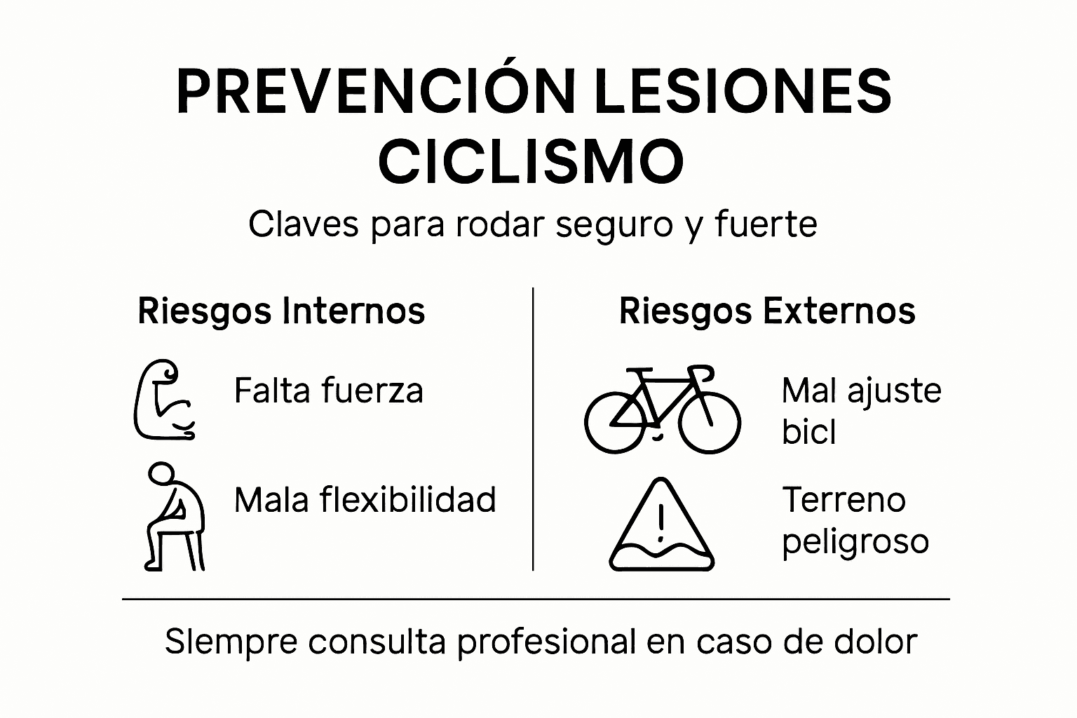 Infografía: Cómo evitar las lesiones más frecuentes en ciclismo