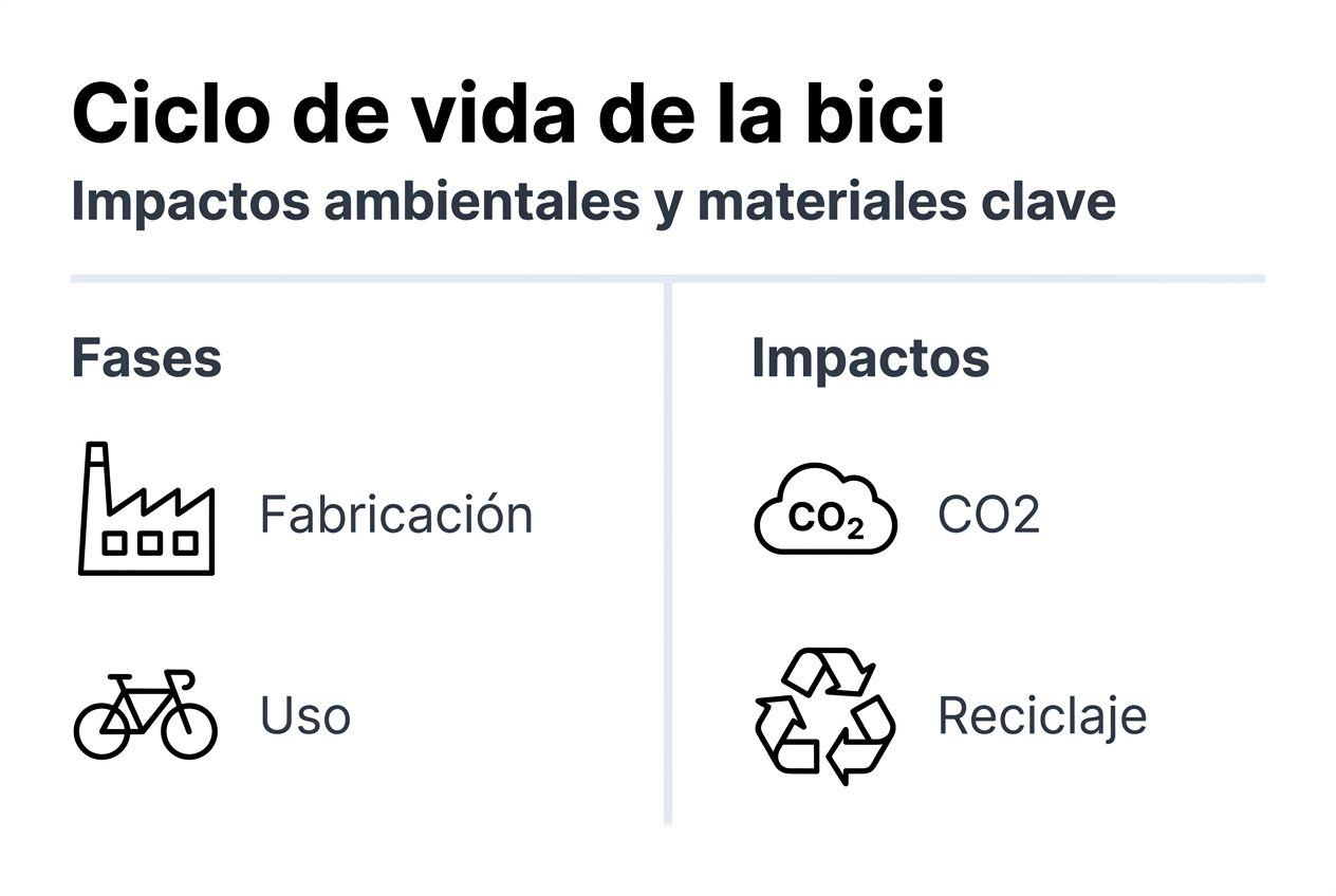 Infografía: así es el ciclo de vida de una bicicleta y su impacto en la sostenibilidad