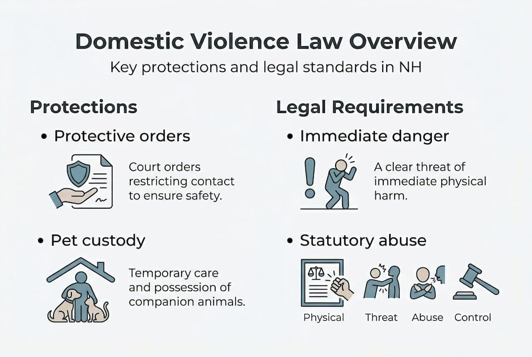 Infographic on New Hampshire domestic violence law protections