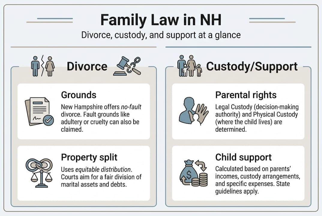 Infographic on NH family law basics