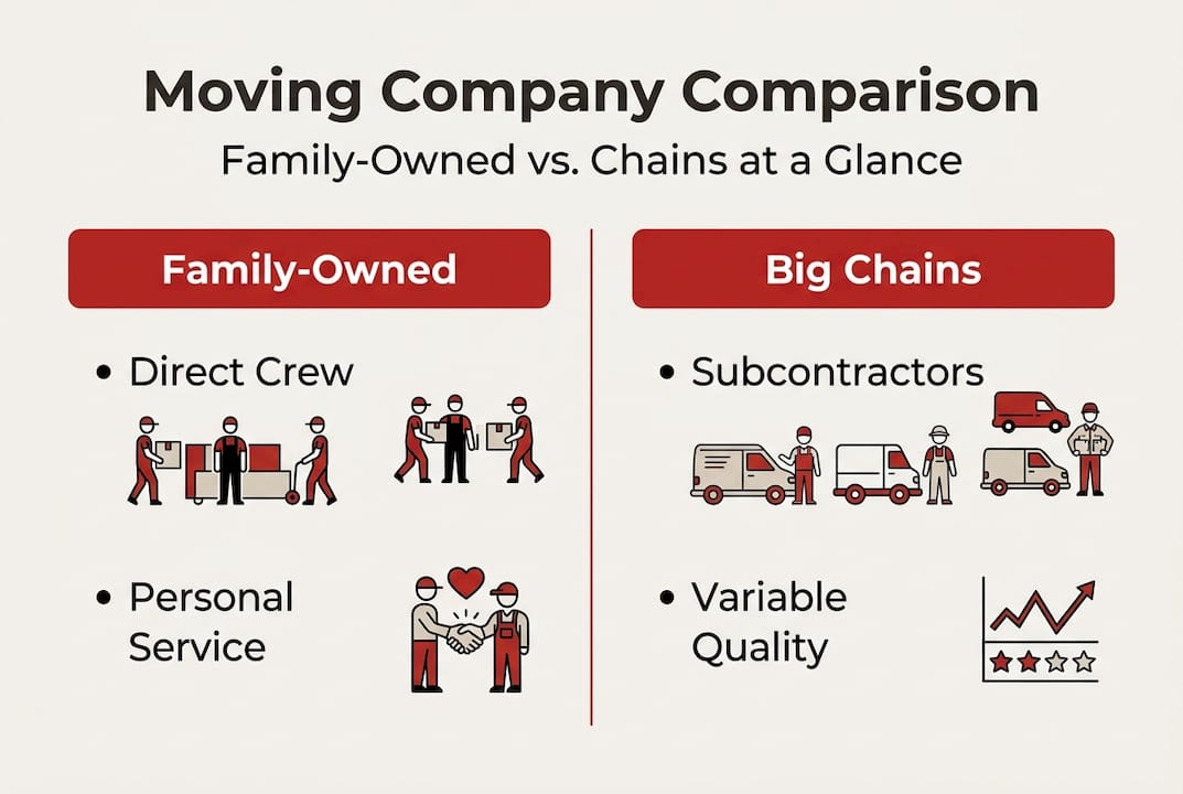 Infographic comparing family movers and big chains