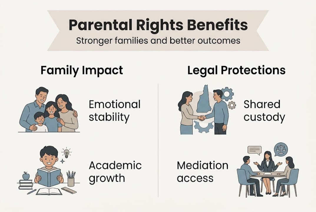 Infographic of family and legal benefits